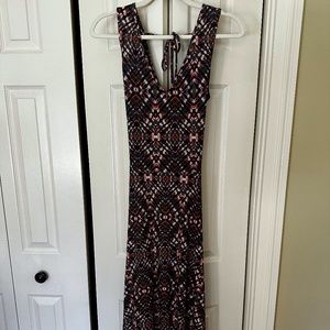 Multi Color Midi Dress, Tie in the front or back